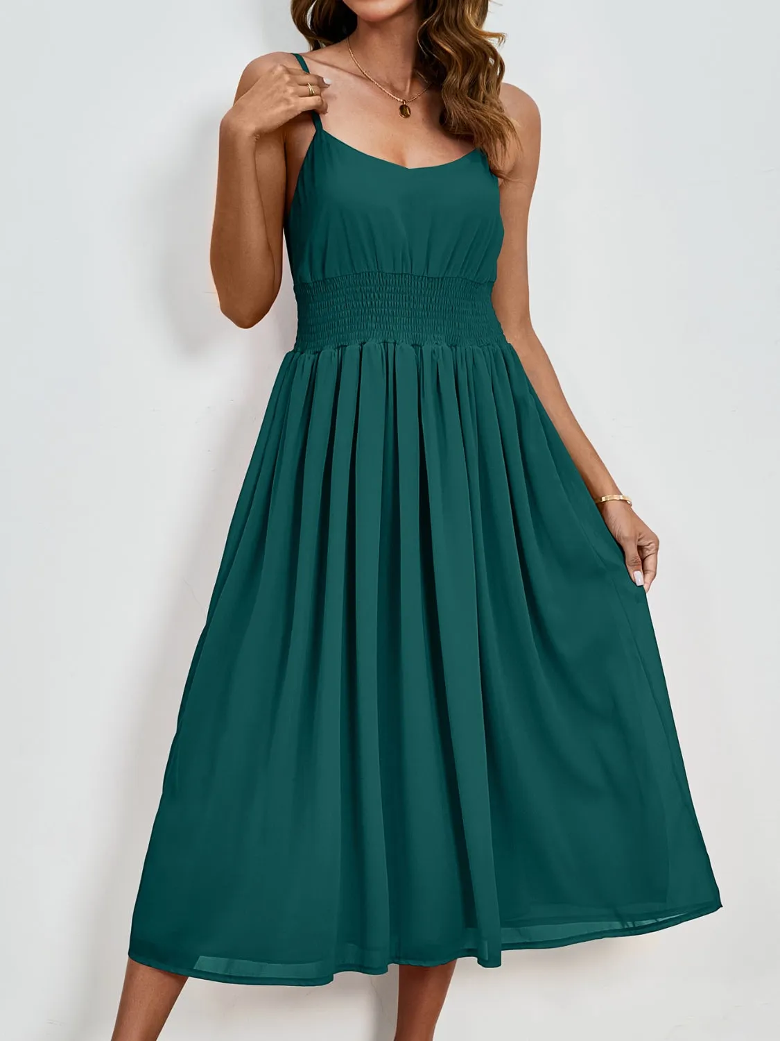 Paloma Scoop Neck Midi Cami Dress