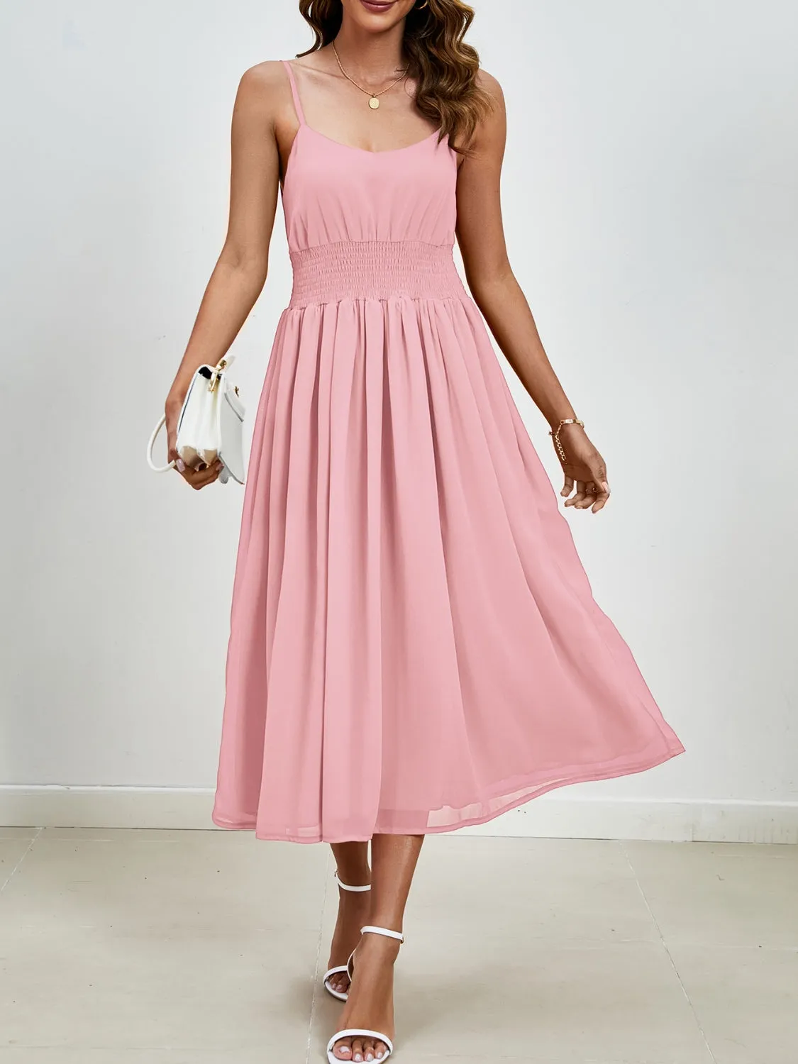 Paloma Scoop Neck Midi Cami Dress