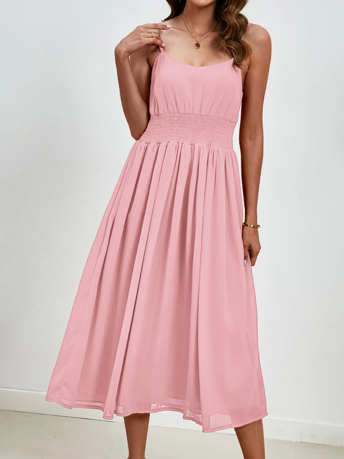 Paloma Scoop Neck Midi Cami Dress