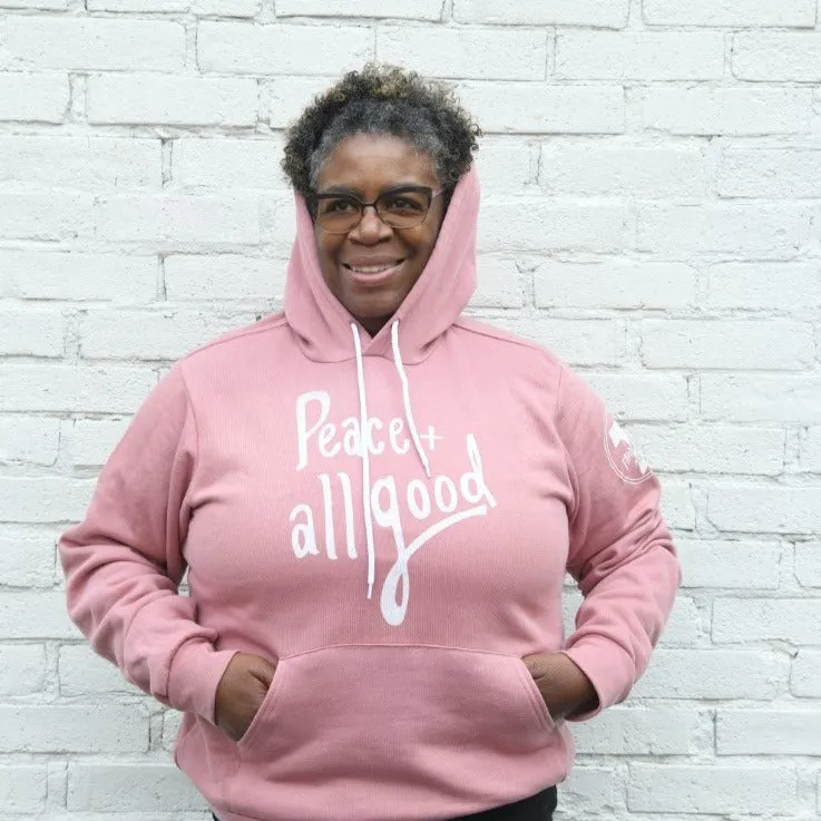 Peace   All Good Hooded Sweatshirt - Orchid
