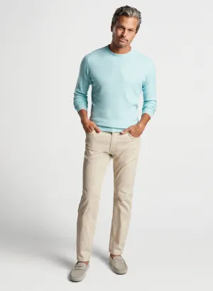 Peter Millar Voyager Cashmere-Silk Saddle Shoulder Crew
