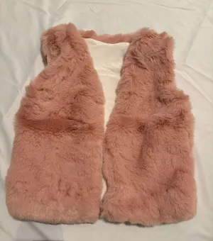 Pink Fur Girls Winter Vest