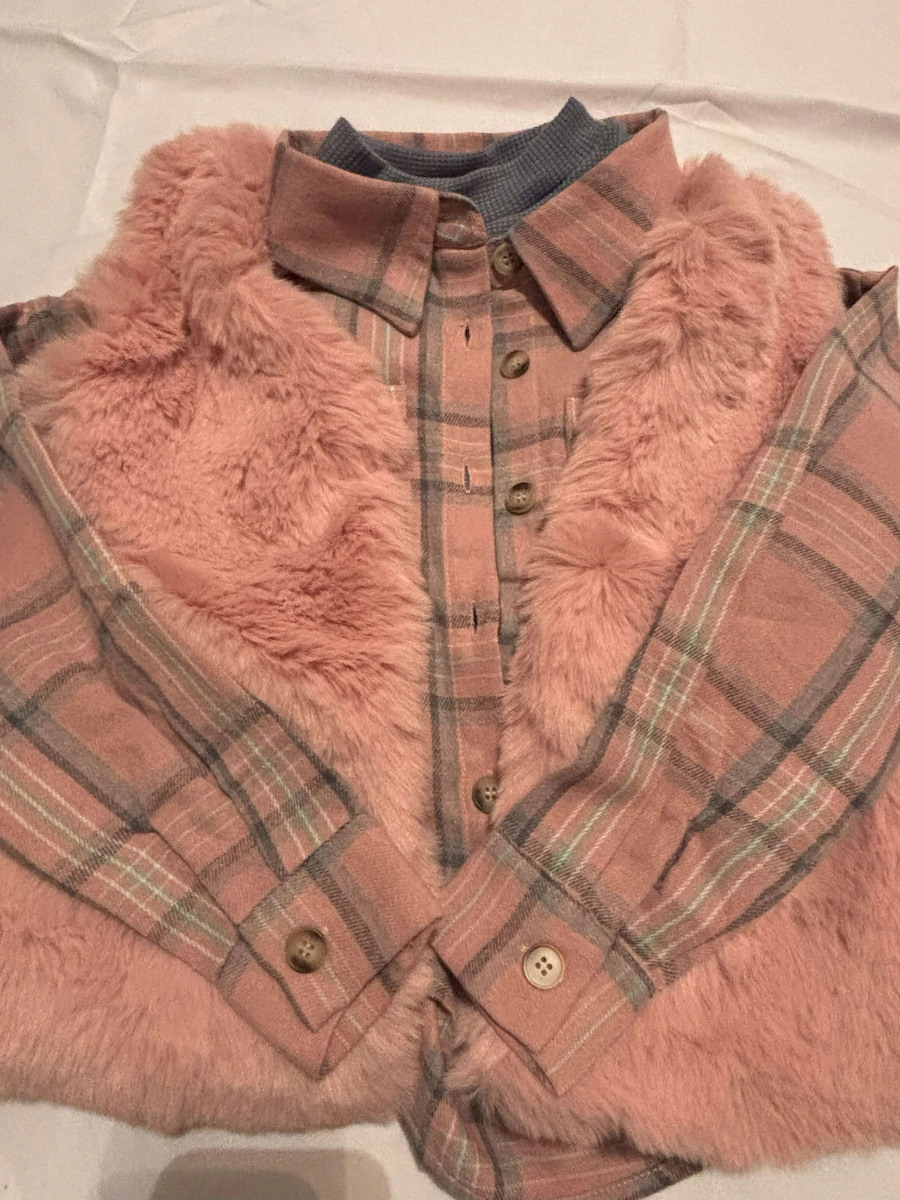 Pink Fur Girls Winter Vest