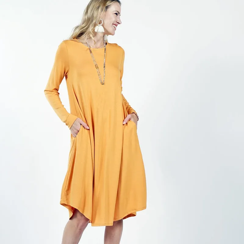 Plus Size Sexy Slinky Pocket Midi Dress