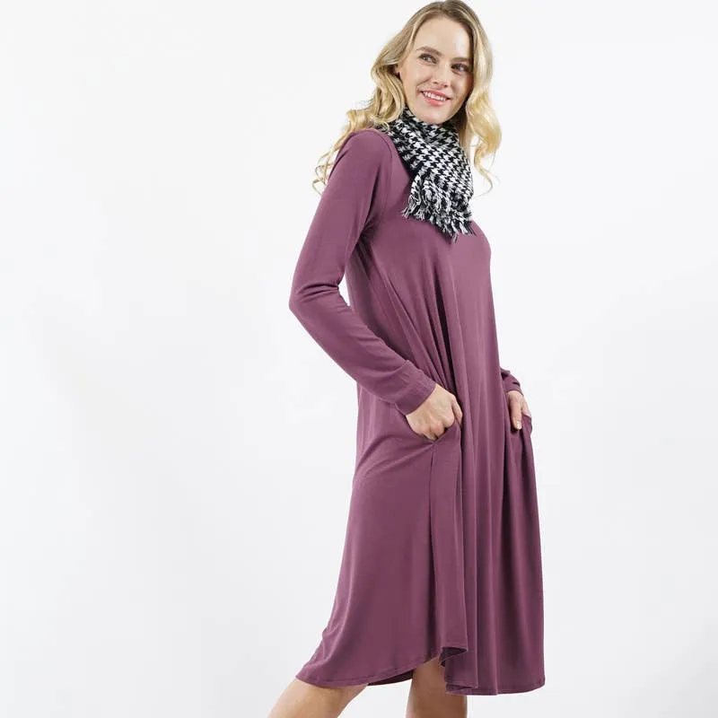 Plus Size Sexy Slinky Pocket Midi Dress