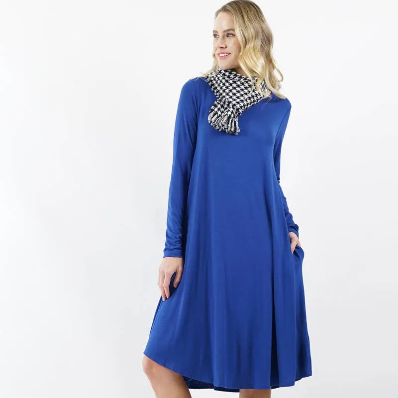 Plus Size Sexy Slinky Pocket Midi Dress