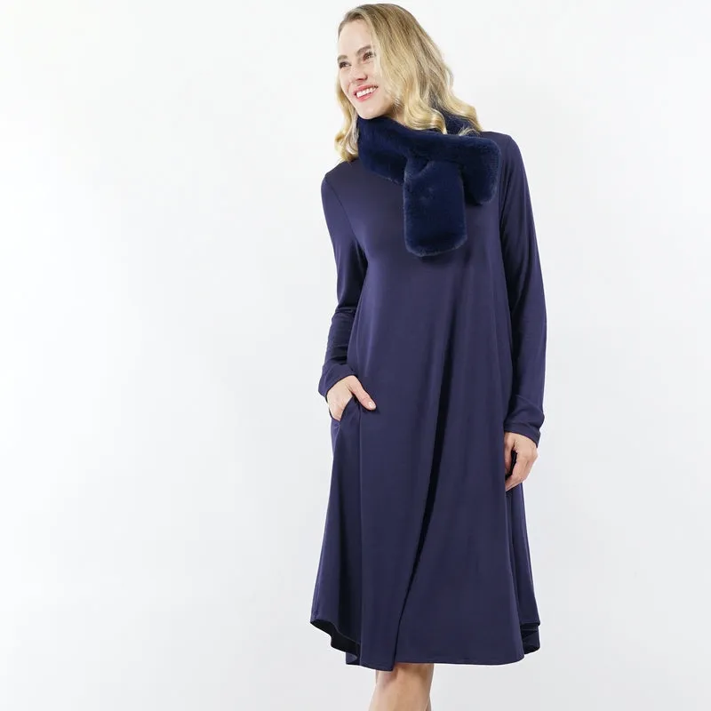 Plus Size Sexy Slinky Pocket Midi Dress
