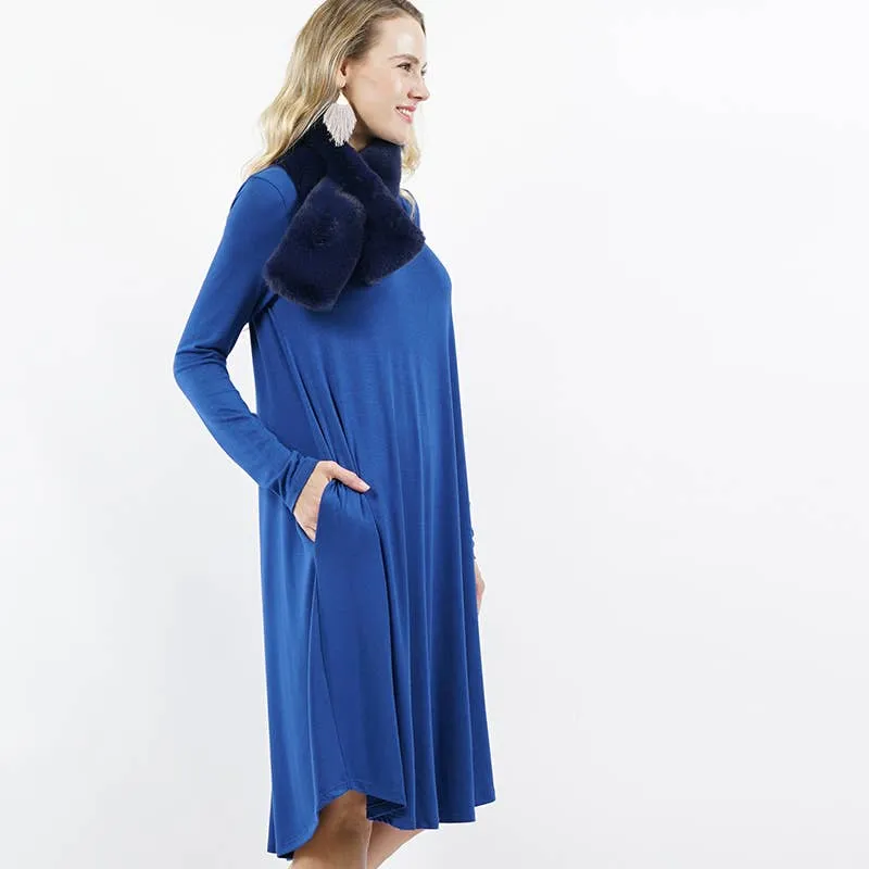 Plus Size Sexy Slinky Pocket Midi Dress