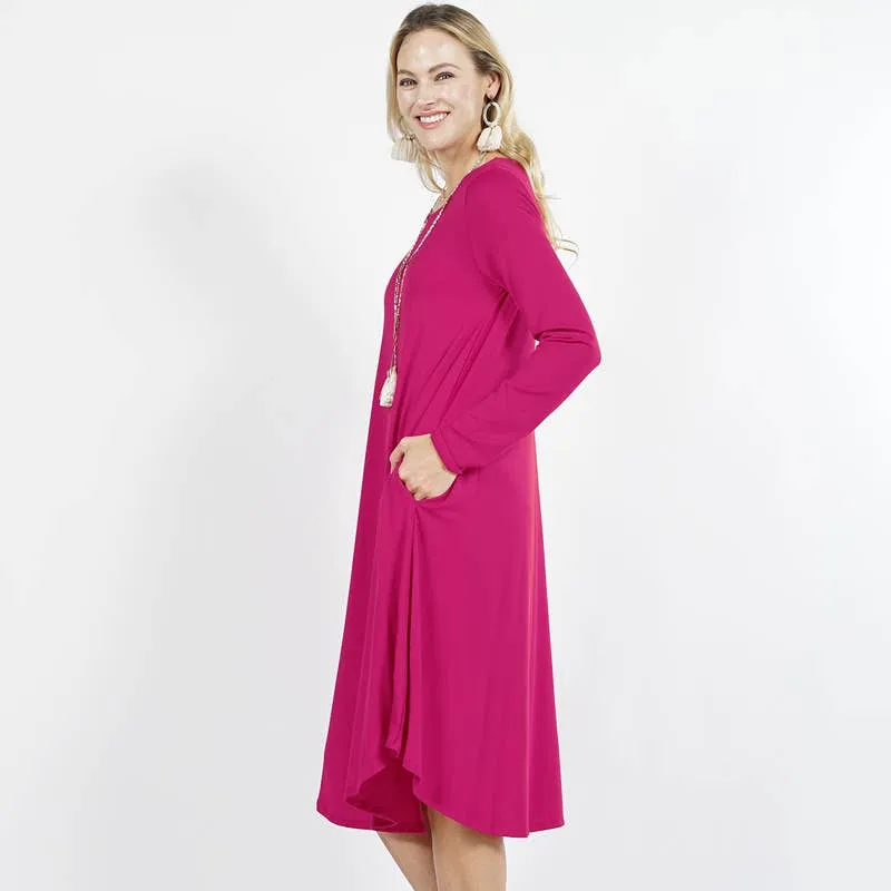 Plus Size Sexy Slinky Pocket Midi Dress