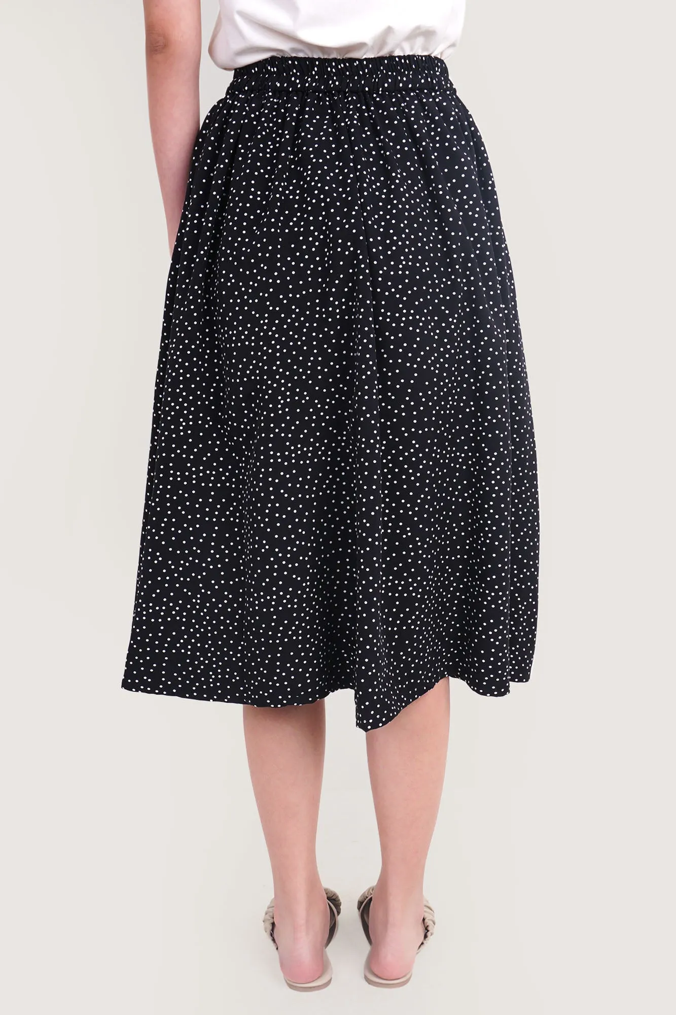 Polka Dot Midi Skirt
