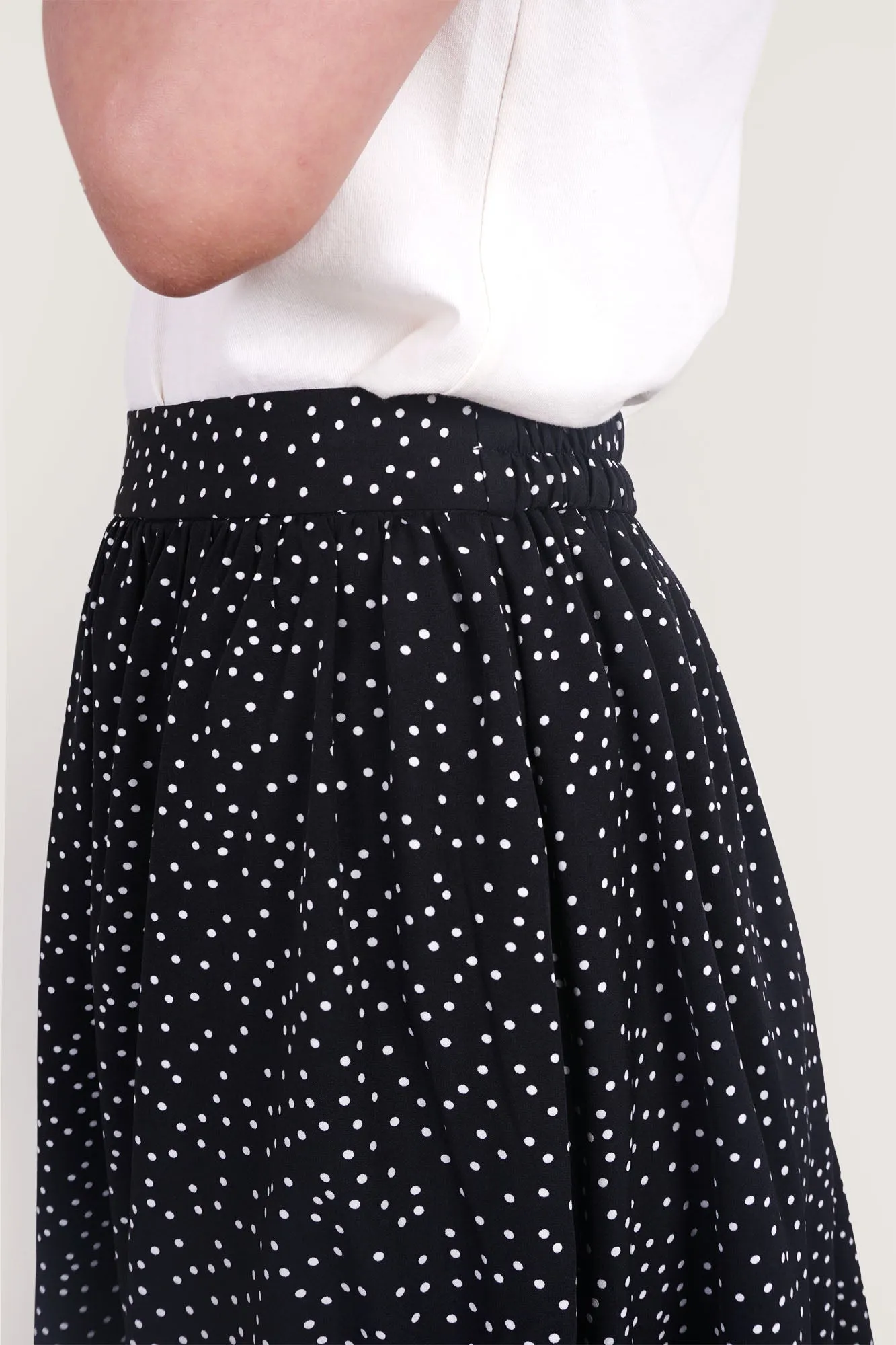 Polka Dot Midi Skirt