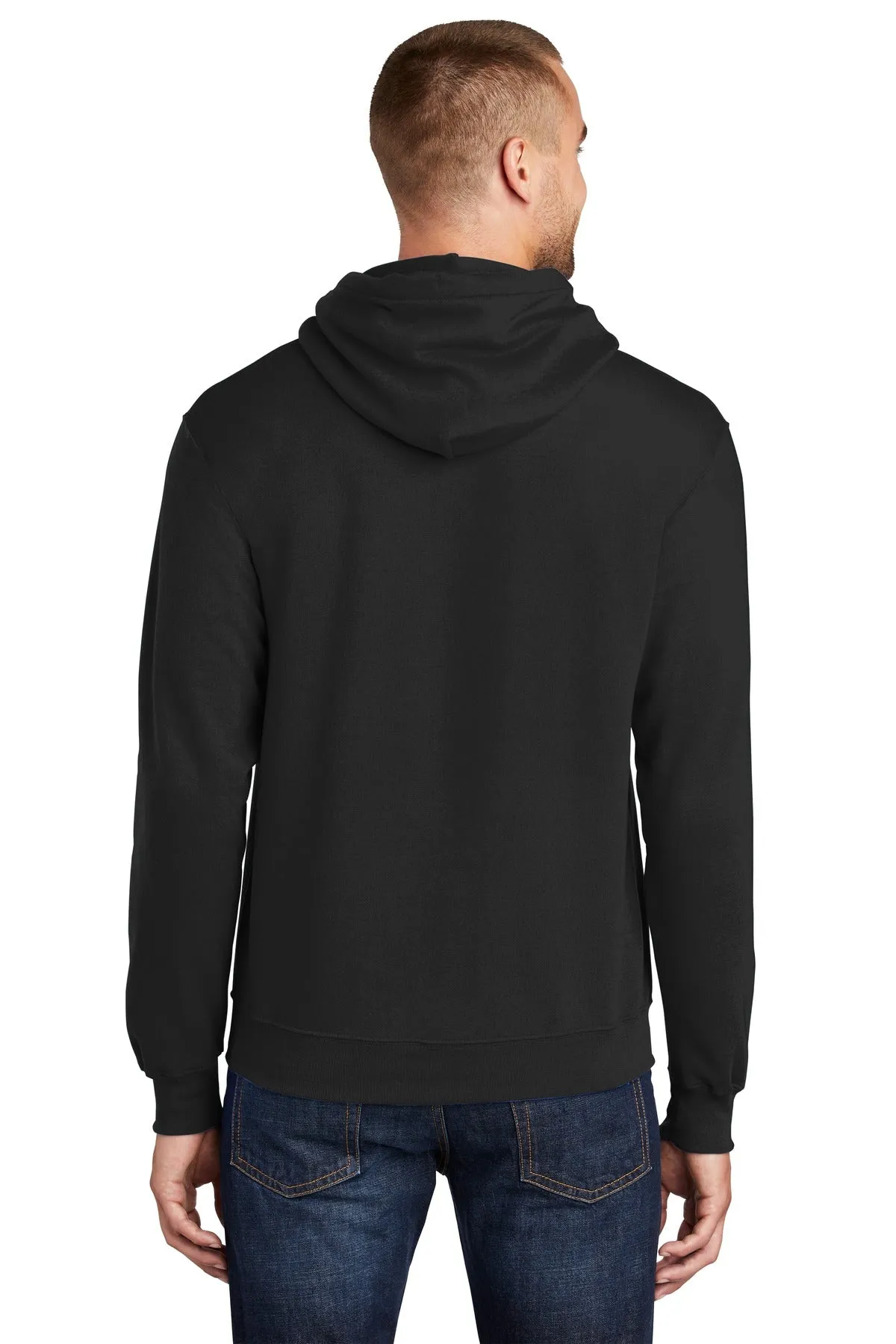 Port & Company Core Fleece Pullover Hooded Sweatshirt. PC78H Jet Black