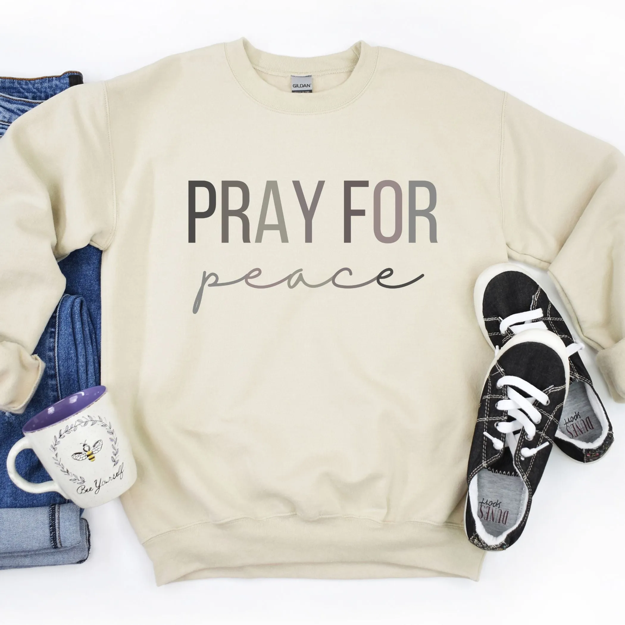 Pray for Peace Crewneck Sweatshirt