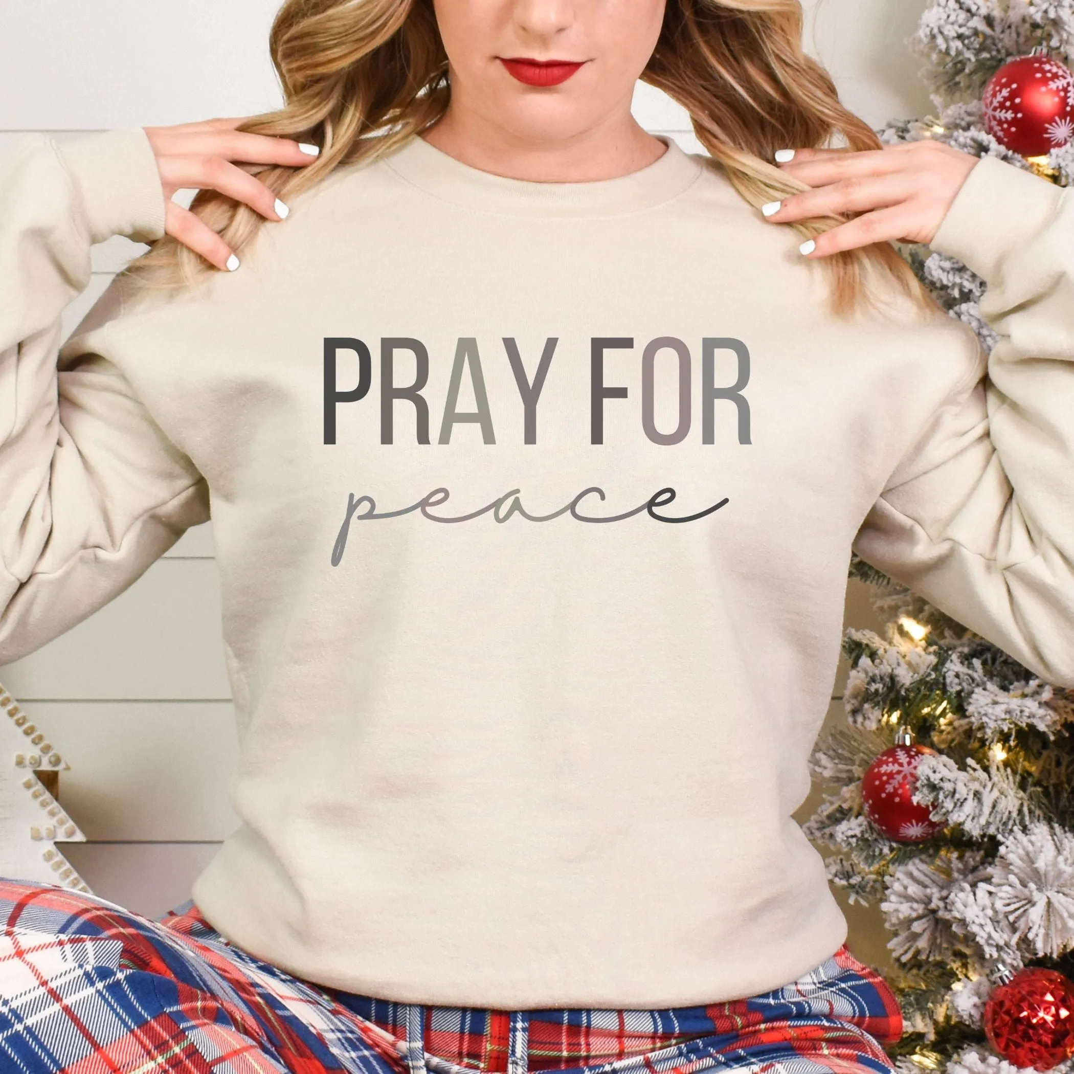 Pray for Peace Crewneck Sweatshirt