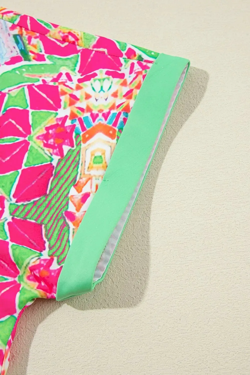 Printed Button Down Short Sleeve Dress