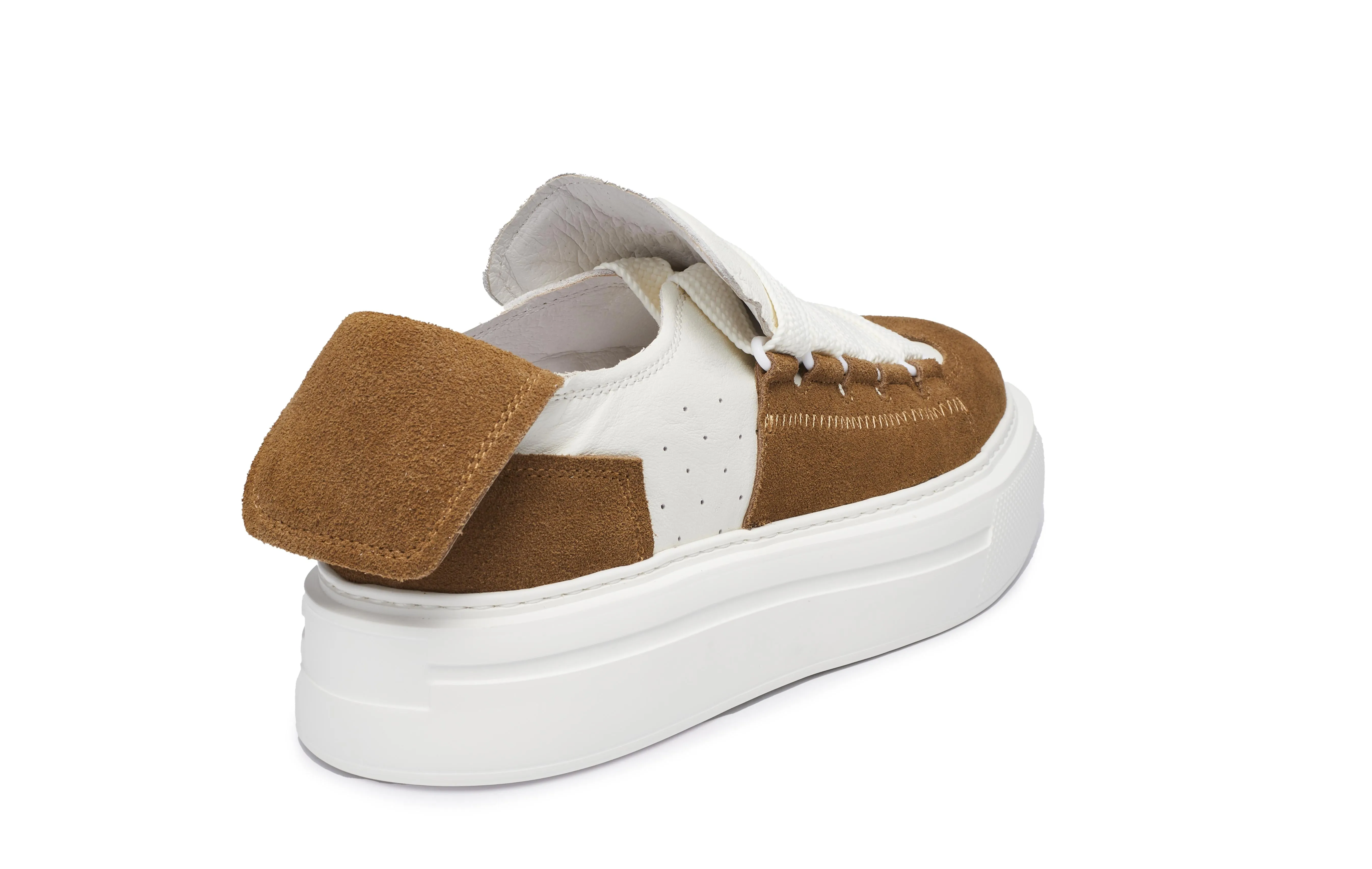 PROJET1826 | FELTON Broad Shoelace Suede Leather Sneaker Brown