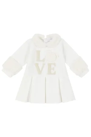 "Ava" Ivory Faux Fur Dress