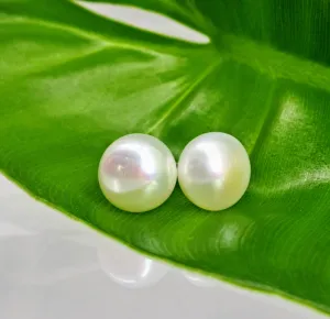 "Classic" 7.5-8mm Stud Earrings - Pearls, Sterling