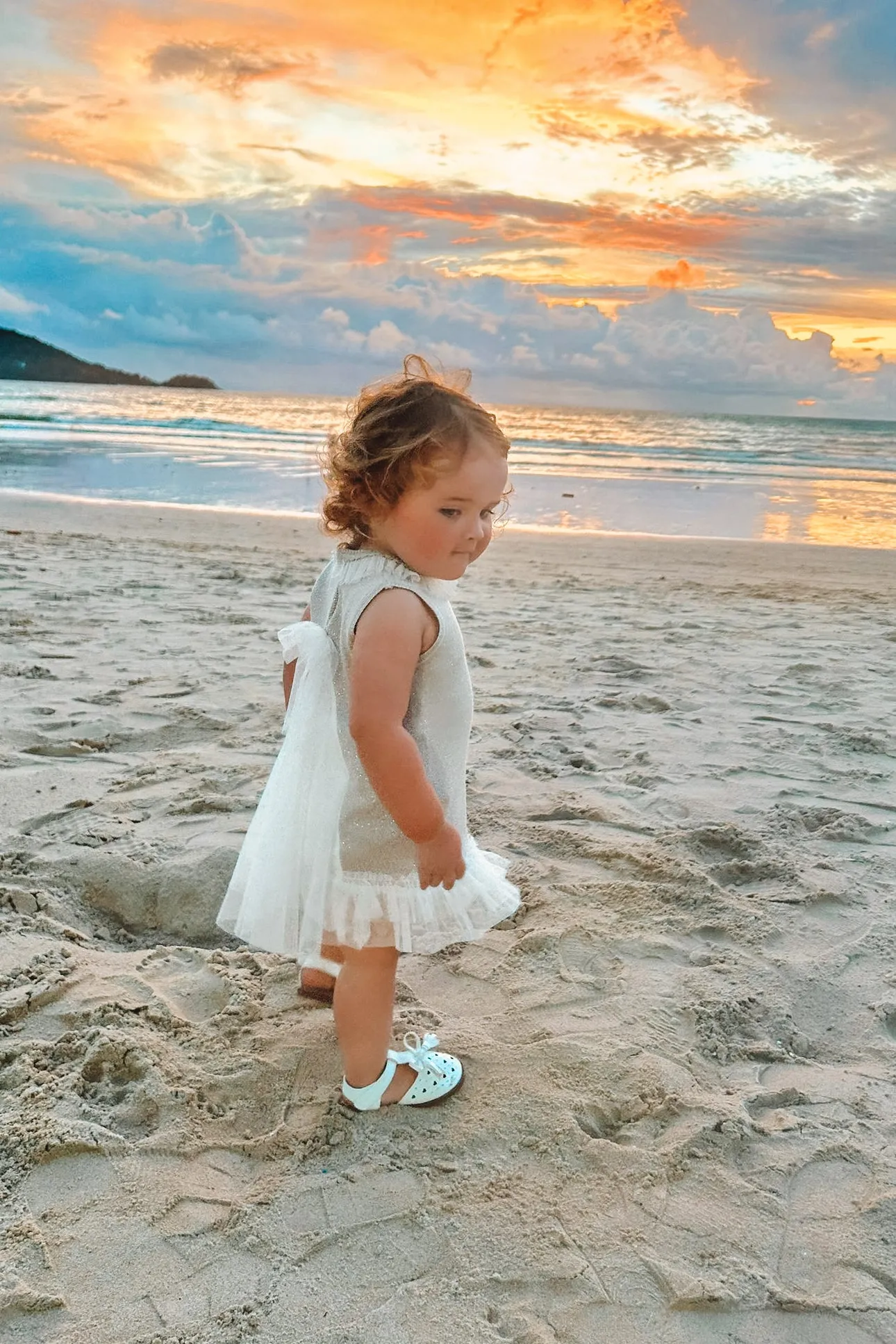 "Grace" Sparkly Stone Knit Tulle Bow Dress
