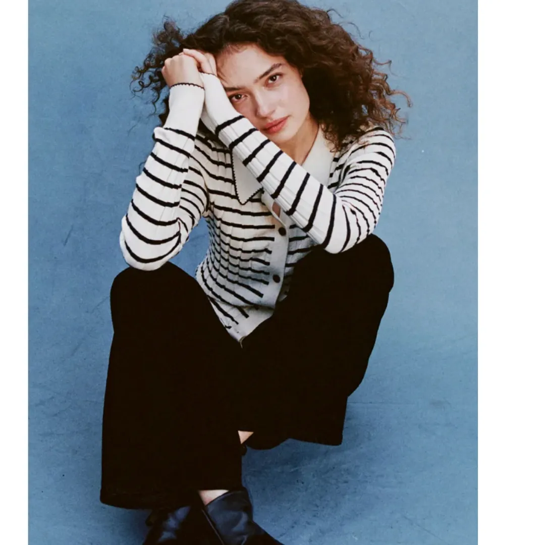 Rails Aurelia Top Ivory Navy Stripe