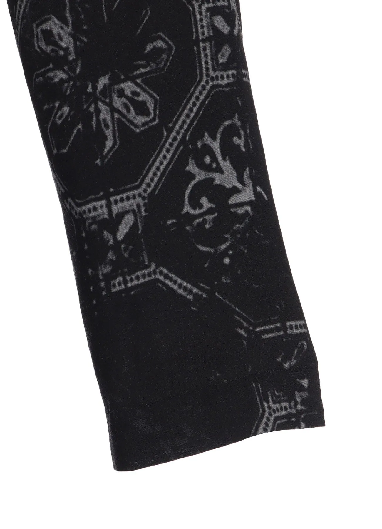 RAYON PRINT TILE PATTERN SIDE CUT-OUT DRESSES