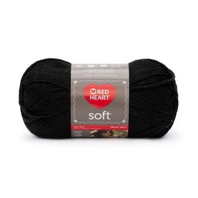 Red Heart Soft Yarn Black