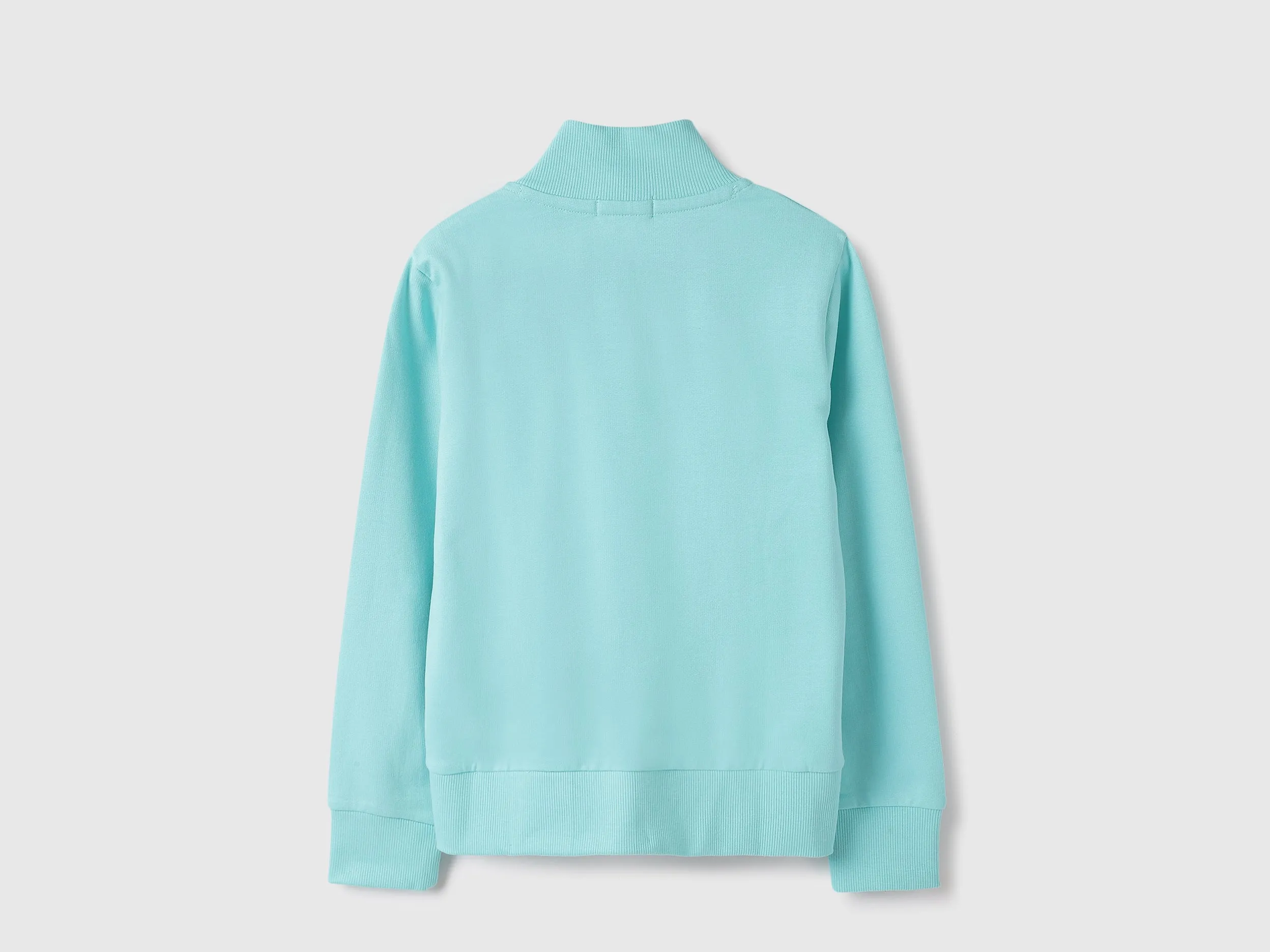 Regular Fit High Neck Embossed Sweatshirts