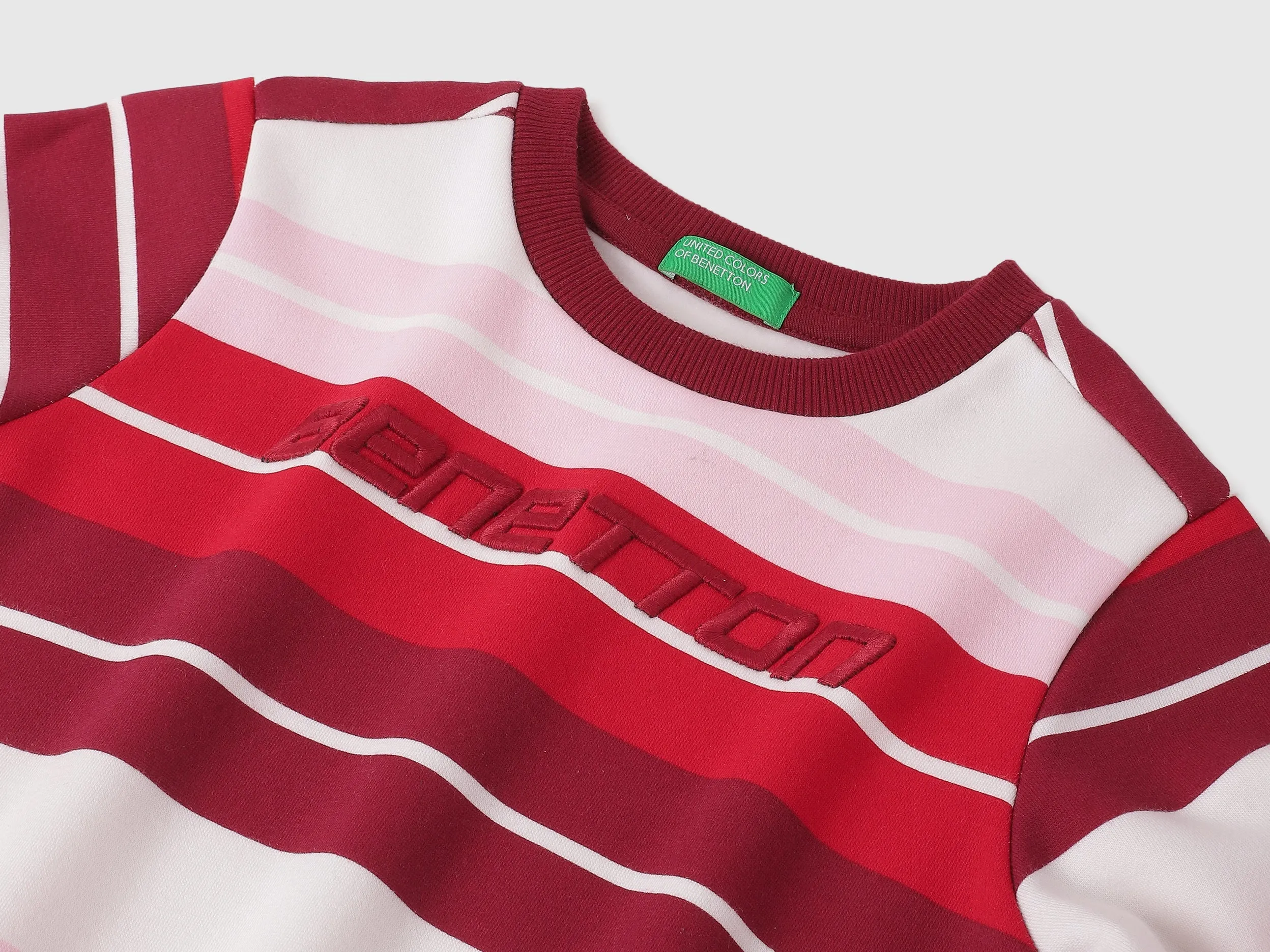 Regular Fit Round Neck Striped Sweatshirts