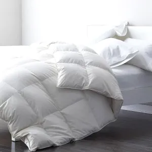 Renee Taylor Luxury 80% White Duck Down and Feather Quilt