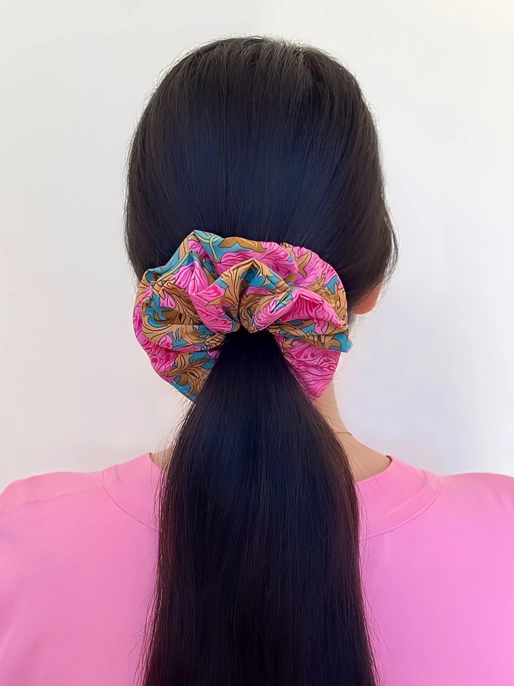 Reverie Pink Cotton Scrunchie