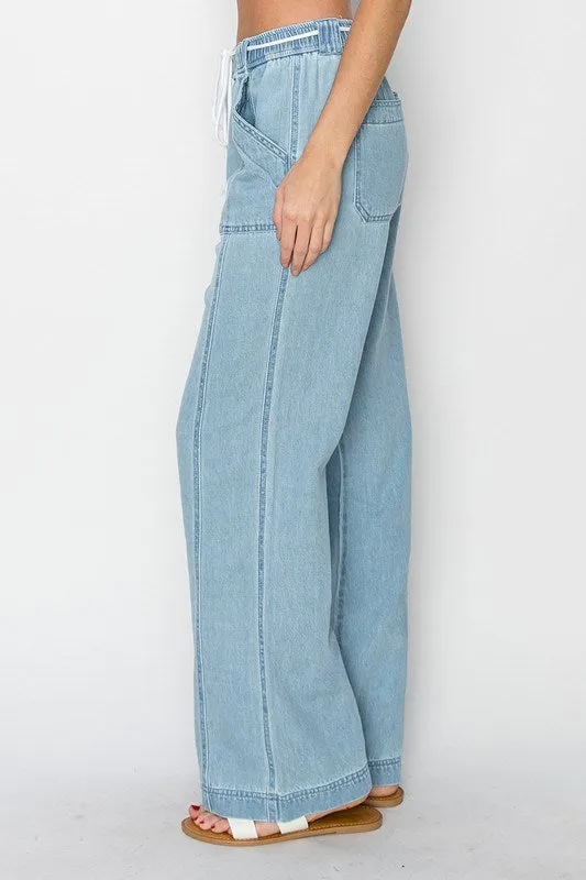 RISEN Straight Pull On Jeans