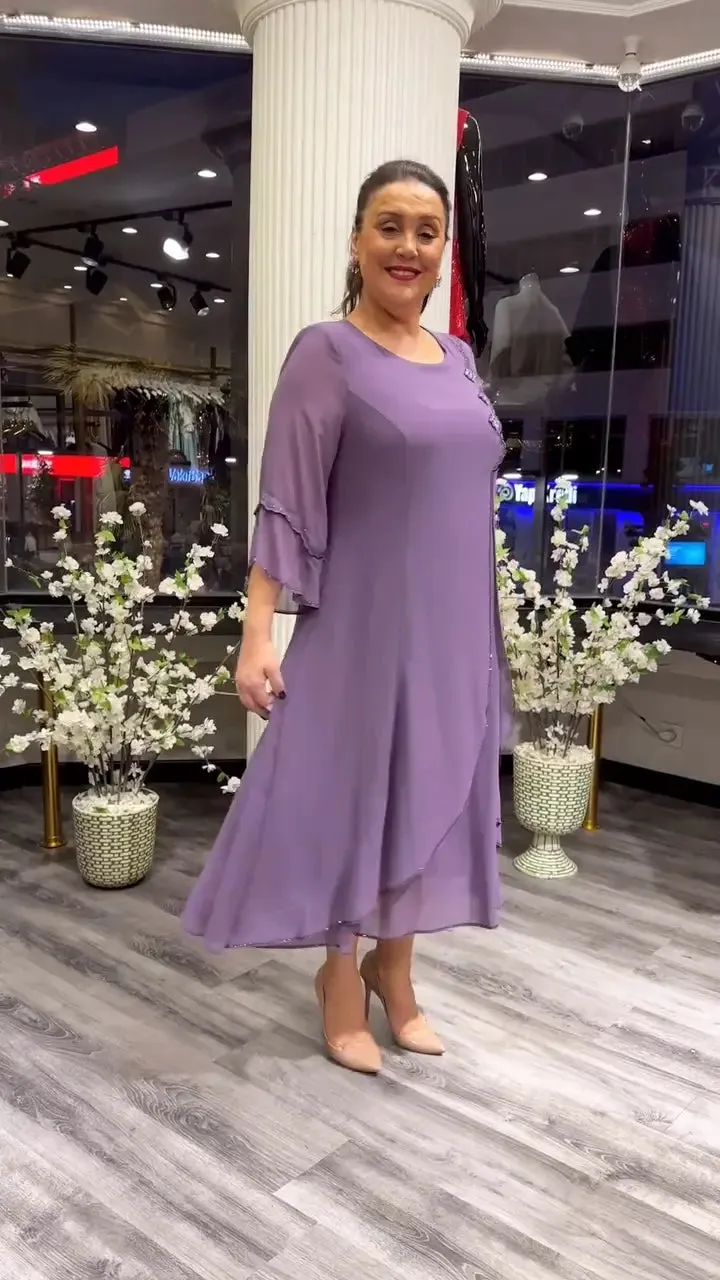 Rocio® | Women's dress made of simple, loose chiffon