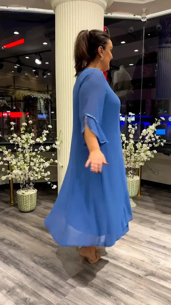 Rocio® | Women's dress made of simple, loose chiffon