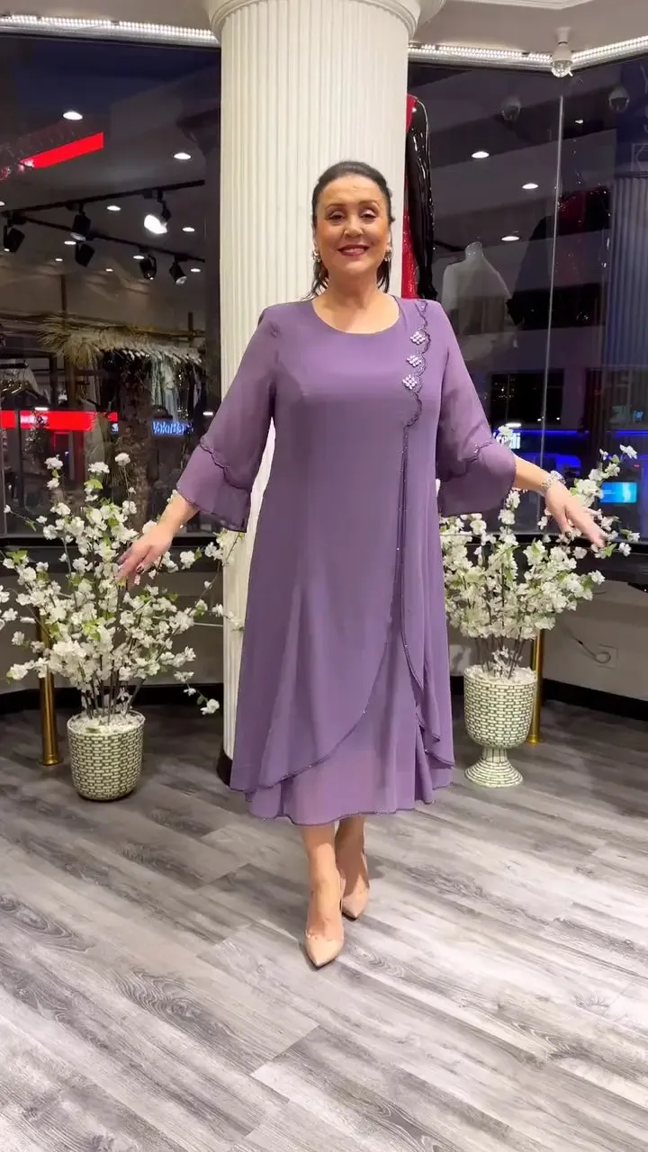 Rocio® | Women's dress made of simple, loose chiffon