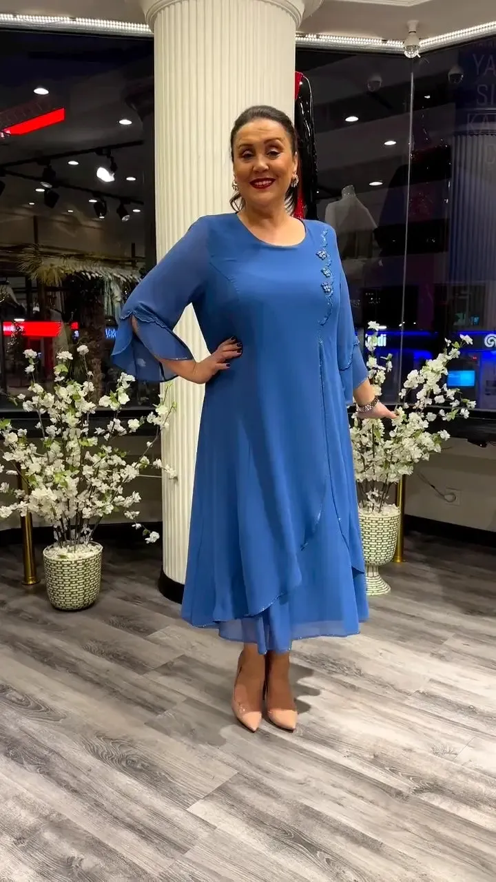 Rocio® | Women's dress made of simple, loose chiffon