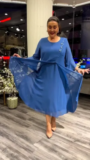 Rocio® | Women's dress made of simple, loose chiffon