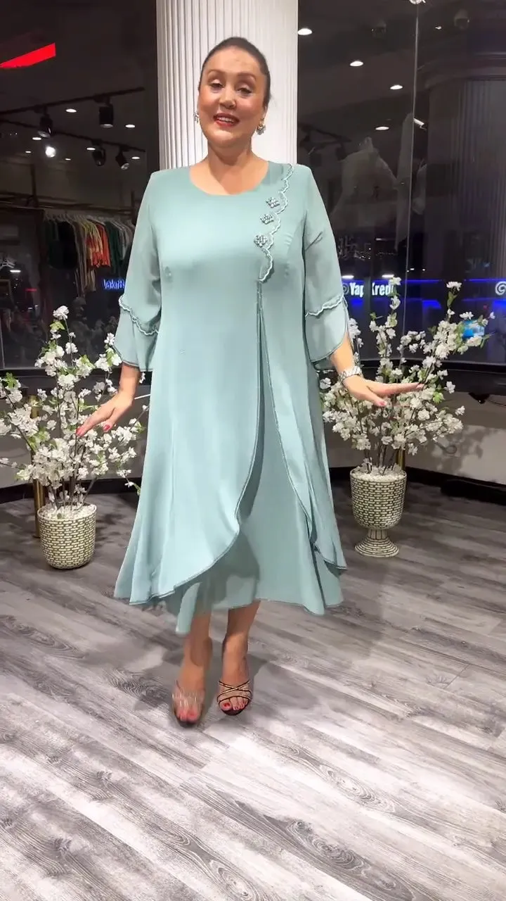 Rocio® | Women's dress made of simple, loose chiffon