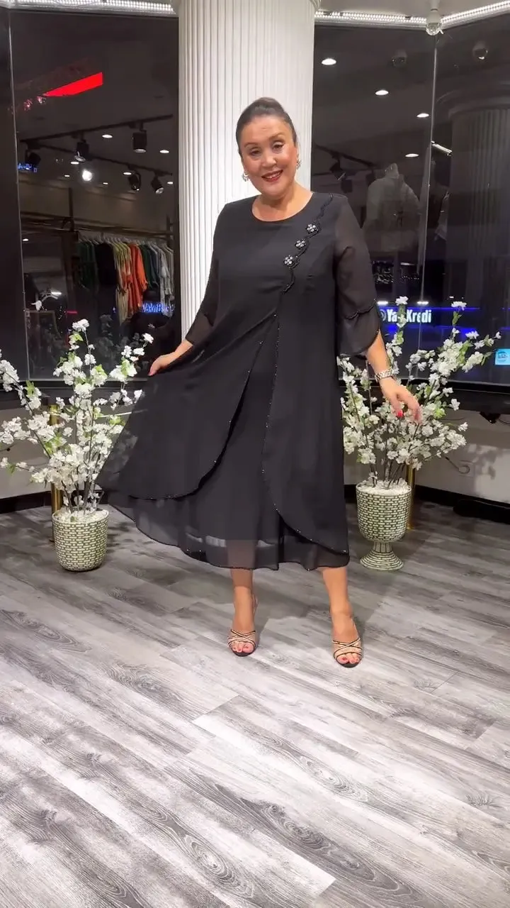 Rocio® | Women's dress made of simple, loose chiffon