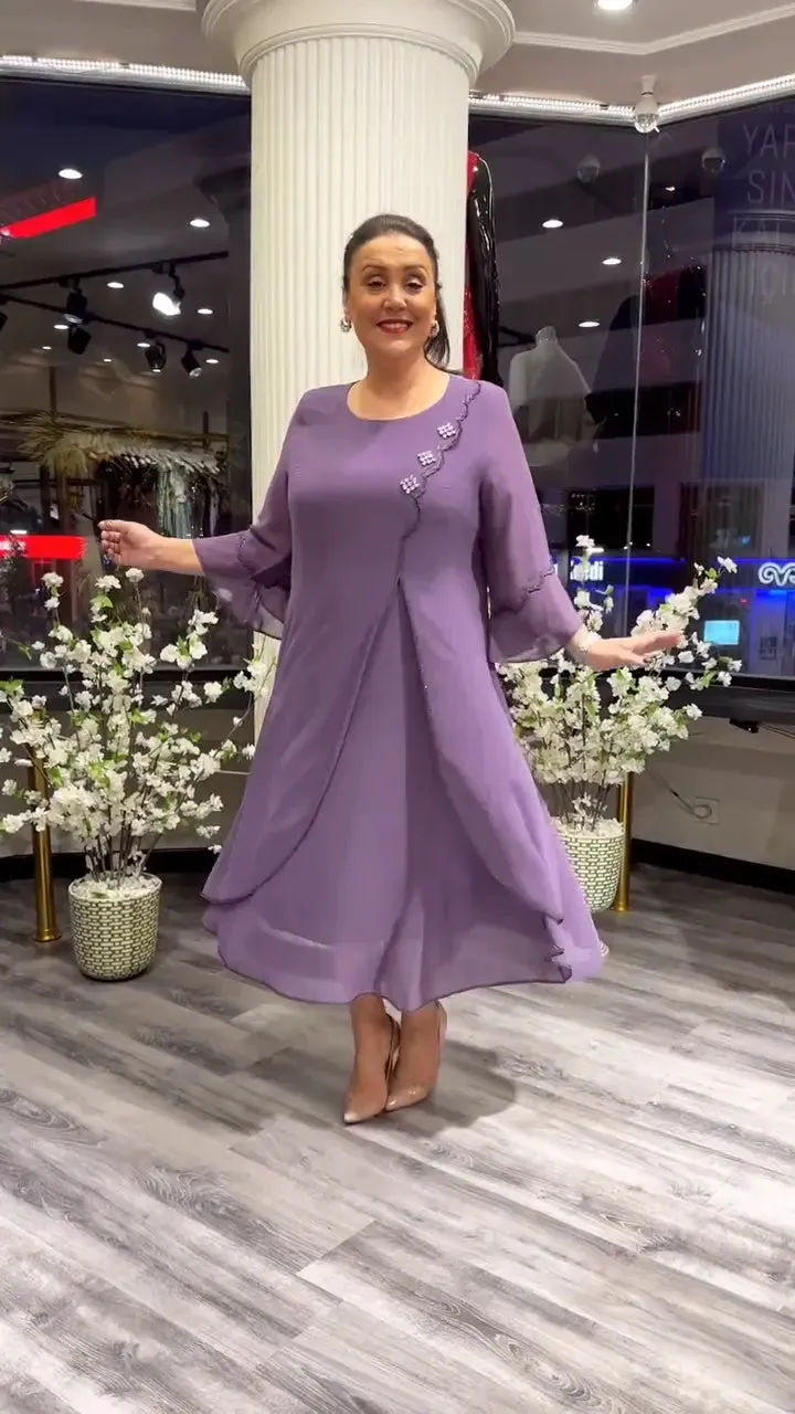 Rocio® | Women's dress made of simple, loose chiffon