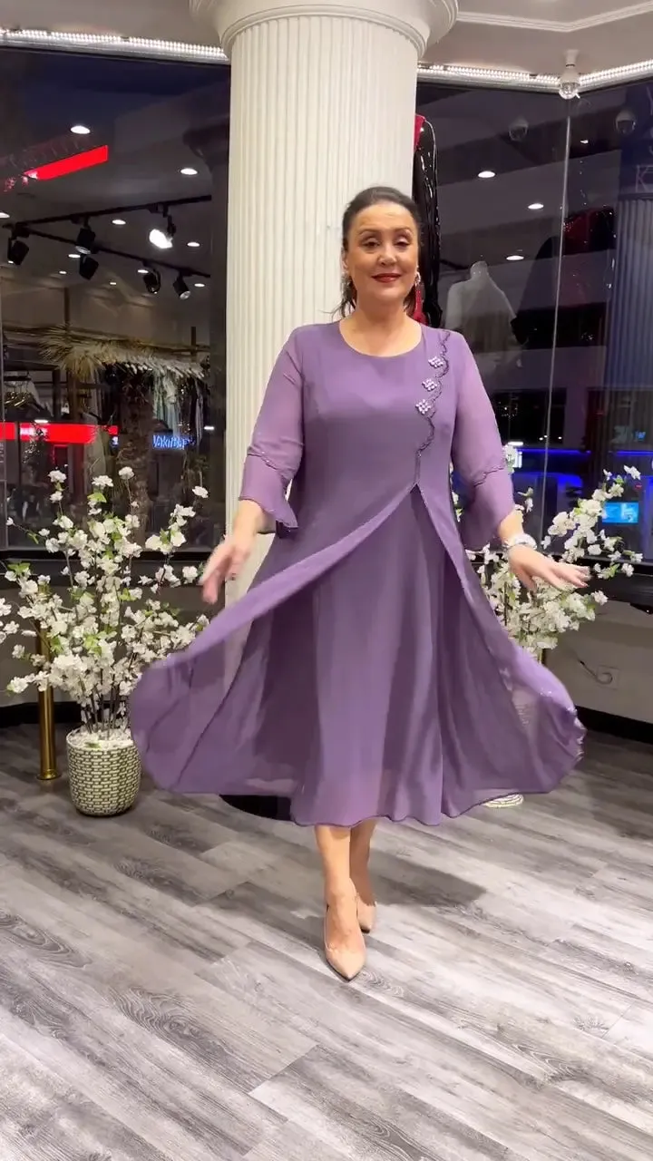 Rocio® | Women's dress made of simple, loose chiffon