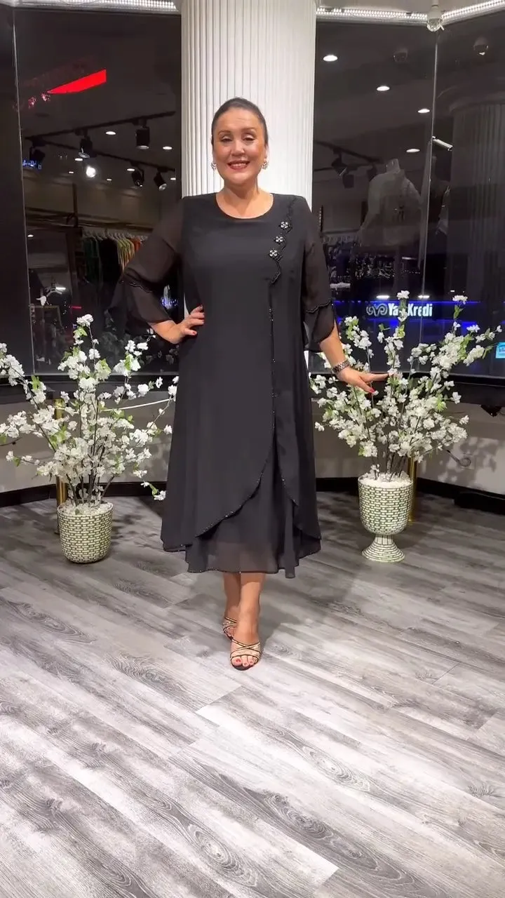 Rocio® | Women's dress made of simple, loose chiffon