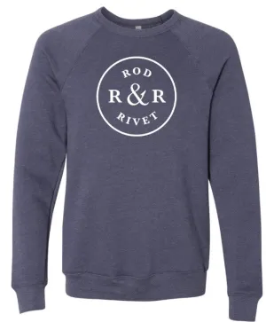 Rod & Rivet Logo Crew Neck Heather Blue
