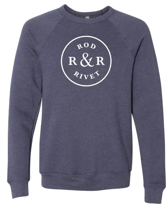 Rod & Rivet Logo Crew Neck Heather Blue