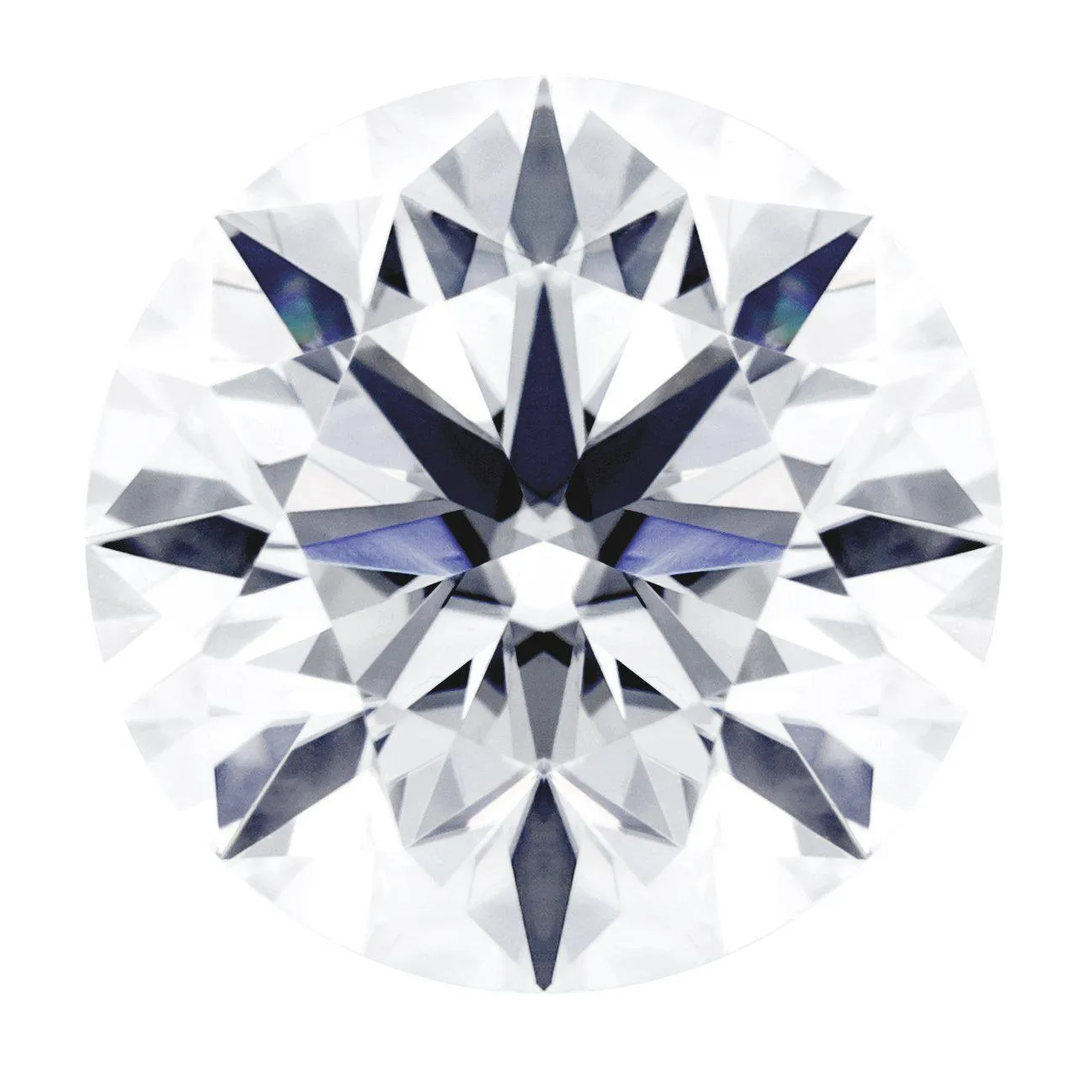 Round Cupid Hearts & Arrows FAB Moissanite Loose Stone