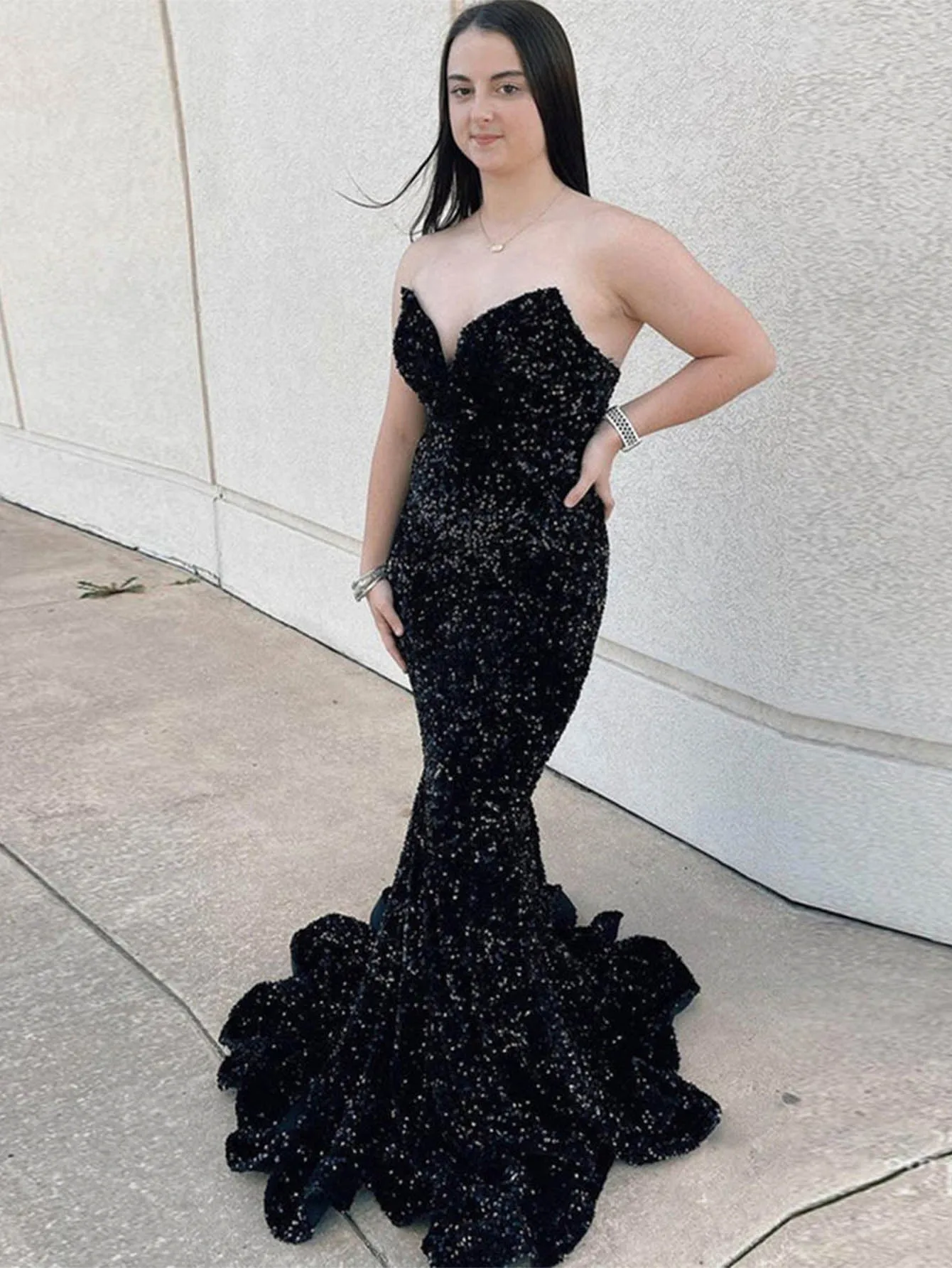 Roycebridal LAURYN |MERMAID SWEETHEART NECK SEQUINS PROM DRESS