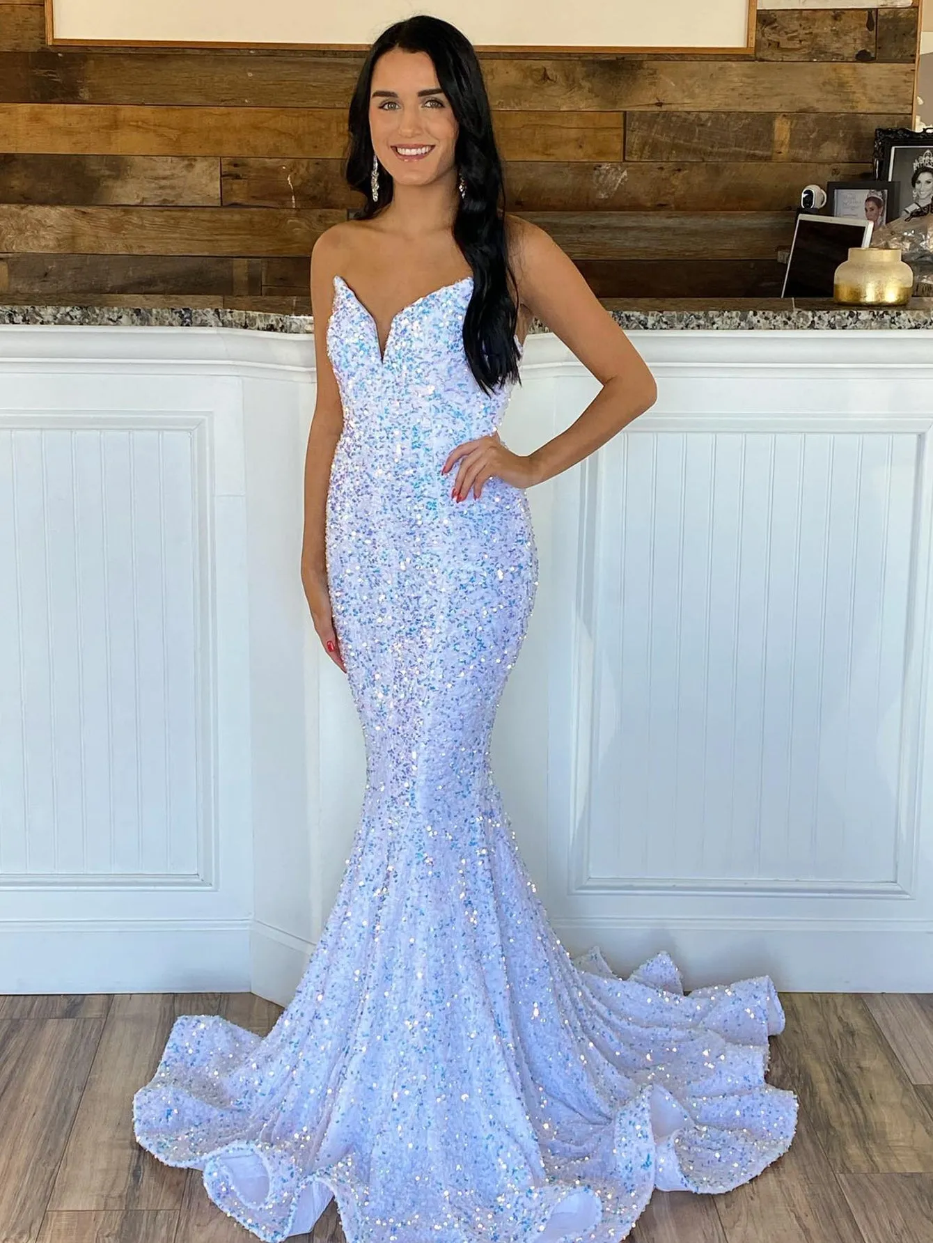 Roycebridal LAURYN |MERMAID SWEETHEART NECK SEQUINS PROM DRESS