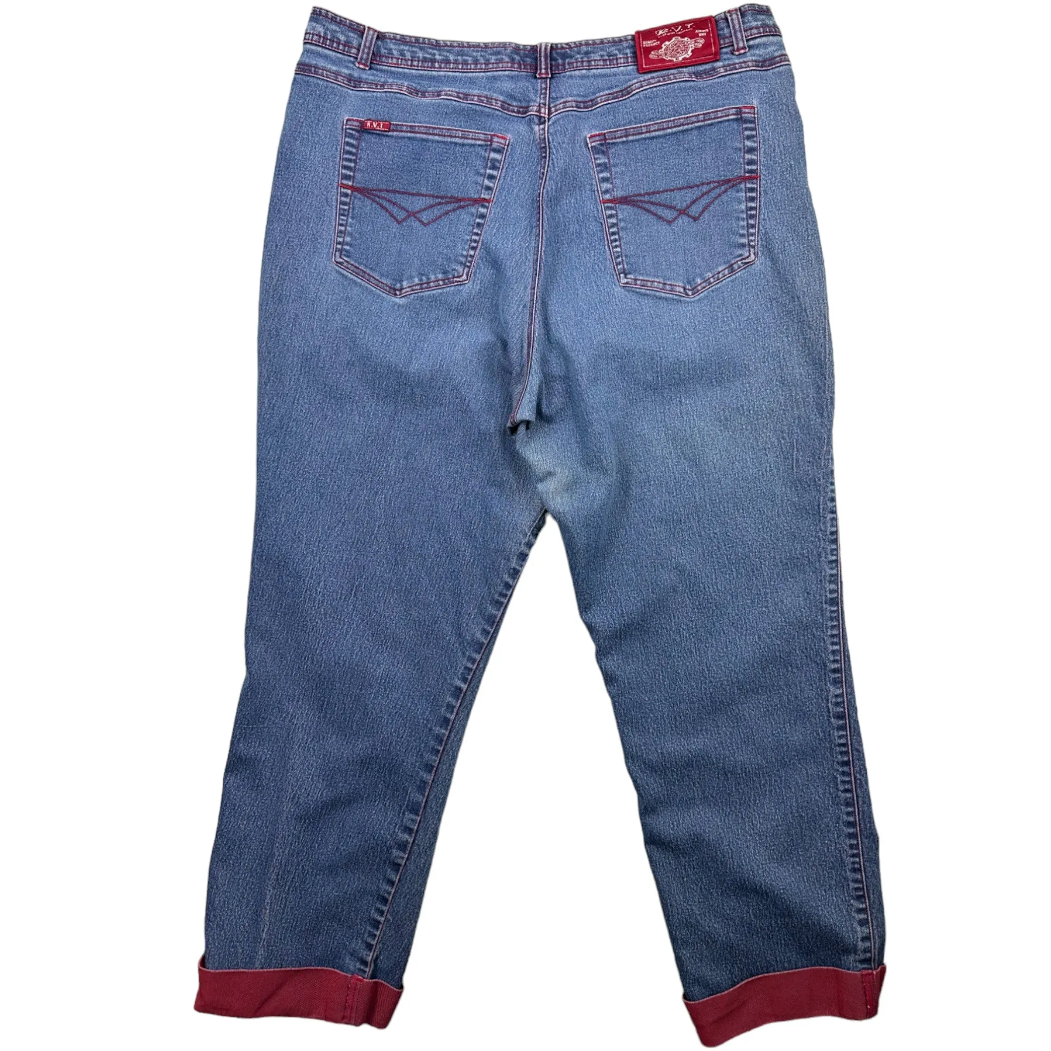 R.V.T "RED FADE" JEANS - (SIZE 22)