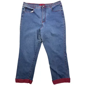 R.V.T "RED FADE" JEANS - (SIZE 22)