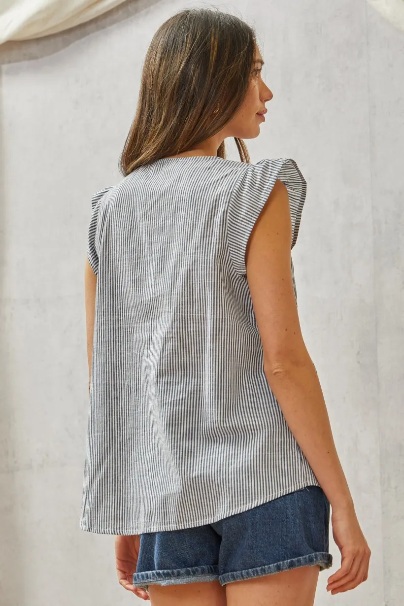 Ryleigh Pinstripe Top