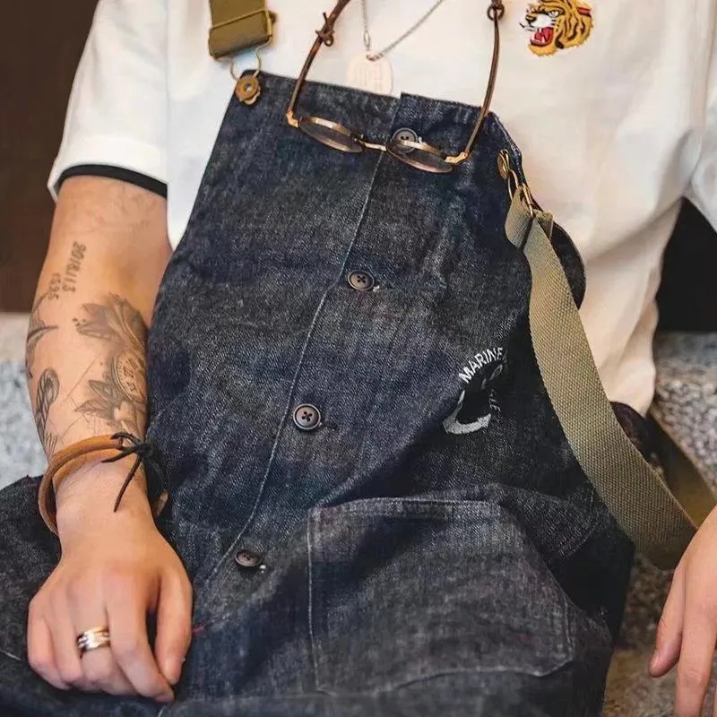 Salopette en jean vintage chic